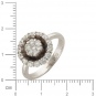 Кольцо Цветок с 21 бриллиантами из белого золота 750 пробы
