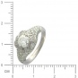 Кольцо Цветок с 95 бриллиантами из белого золота 750 пробы