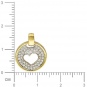 Подвеска Сердце с 49 бриллиантами из комбинированного золота 750 пробы
