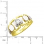 Кольцо Звенья цепи с 1 бриллиантом из комбинированного золота 750 пробы