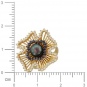 Кольцо с бриллиантами, жемчугом из желтого золота 750 пробы