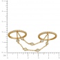 Два кольца на цепочке  с фианитами из красного золота