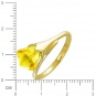 Кольцо Капля с цитрином из желтого золота