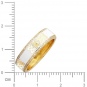 Кольцо узелок с бриллиантами, эмалью из желтого золота 750 пробы