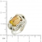 Кольцо с бриллиантами, турмалином из белого золота 750 пробы