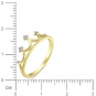 Кольцо Корона с бриллиантами из желтого золота