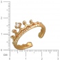 Кольцо Корона с фианитом из красного золота