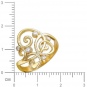 Кольцо с фианитами из желтого золота