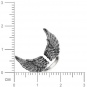 Кольцо Крылья с фианитами из серебра