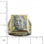 Печатка Альберт Энштейн с 165 бриллиантами из комбинированного золота