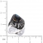 Кольцо с перламутром и марказитами из серебра
