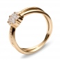 Кольцо с 17 бриллиантами из красного золота 