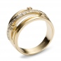Кольцо с 20 бриллиантами из комбинированного золота 750 пробы