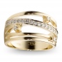 Кольцо с 20 бриллиантами из комбинированного золота 750 пробы