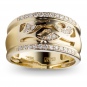 Кольцо с 32 бриллиантами из комбинированного золота 750 пробы