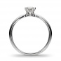 Классическое кольцо с бриллиантом 0.3 карат из белого золота