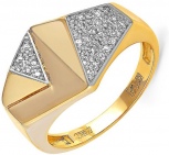 Кольцо с 32 бриллиантами из жёлтого золота (арт. 2040808)