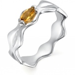 Кольцо с 1 цитрином из серебра (арт. 2054555)