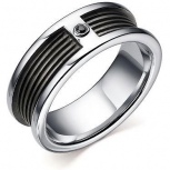 Кольцо с 1 бриллиантом из серебра (арт. 2055629)