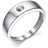 Кольцо с 1 кристаллом swarovski из серебра (арт. 2055925)
