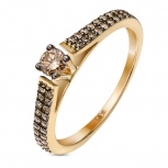 Кольцо с 41 бриллиантом из жёлтого золота (арт. 2151784)