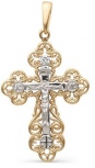 Крестик с 1 бриллиантом из красного золота (арт. 2161527)