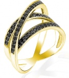 Кольцо с 63 бриллиантами из жёлтого золота