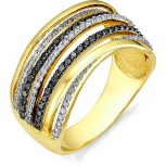 Кольцо с 135 бриллиантами из жёлтого золота (арт. 2162356)