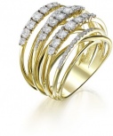 Кольцо с 62 бриллиантами из жёлтого золота