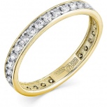 Кольцо с 33 бриллиантами из жёлтого золота (арт. 2167425)