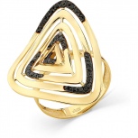 Кольцо с 41 бриллиантом из жёлтого золота (арт. 2167905)