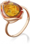 Кольцо с янтарем из красного золота (арт. 2210068)
