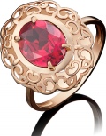 Кольцо с корундами из красного золота (арт. 2211459)