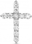 Крестик с 11 бриллиантами из белого золота (арт. 2313559)