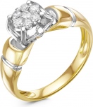 Кольцо с 7 бриллиантами из жёлтого золота (арт. 2313901)