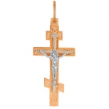 Крестик из красного золота (арт. 2320021)