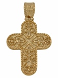 Крестик из серебра с позолотой (арт. 2332008)