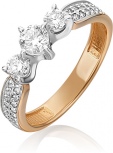 Кольцо с 31 бриллиантом из комбинированного золота (арт. 2441497)