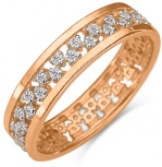 Кольцо с 46 бриллиантами из красного золота