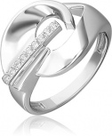 Кольцо с фианитами из серебра (арт. 2446338)