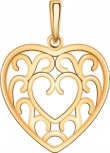 Подвеска Сердечко из красного золота (арт. 2472505)