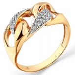 Кольцо с 36 бриллиантами из красного золота