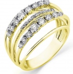 Кольцо с 39 бриллиантами из жёлтого золота (арт. 2502040)