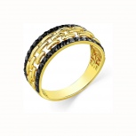 Кольцо с 38 бриллиантами из жёлтого золота