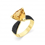 Кольцо с бериллом и бриллиантами из жёлтого золота (арт. 2505057)
