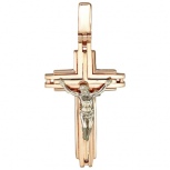 Крестик из комбинированного золота (арт. 328682)