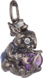 Подвеска Кролик с аметистом, эмалью и фианитами из серебра (арт. 731665)