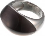 Кольцо со стеклом из серебра