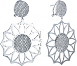 Серьги с фианитами из серебра (арт. 735691)