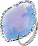 Кольцо с ювелирным стеклом из серебра (арт. 740056)